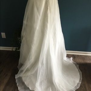 Bridal skirt with short train